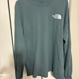 The North Face Blue/Green Long Sleeve T-Shirt XL